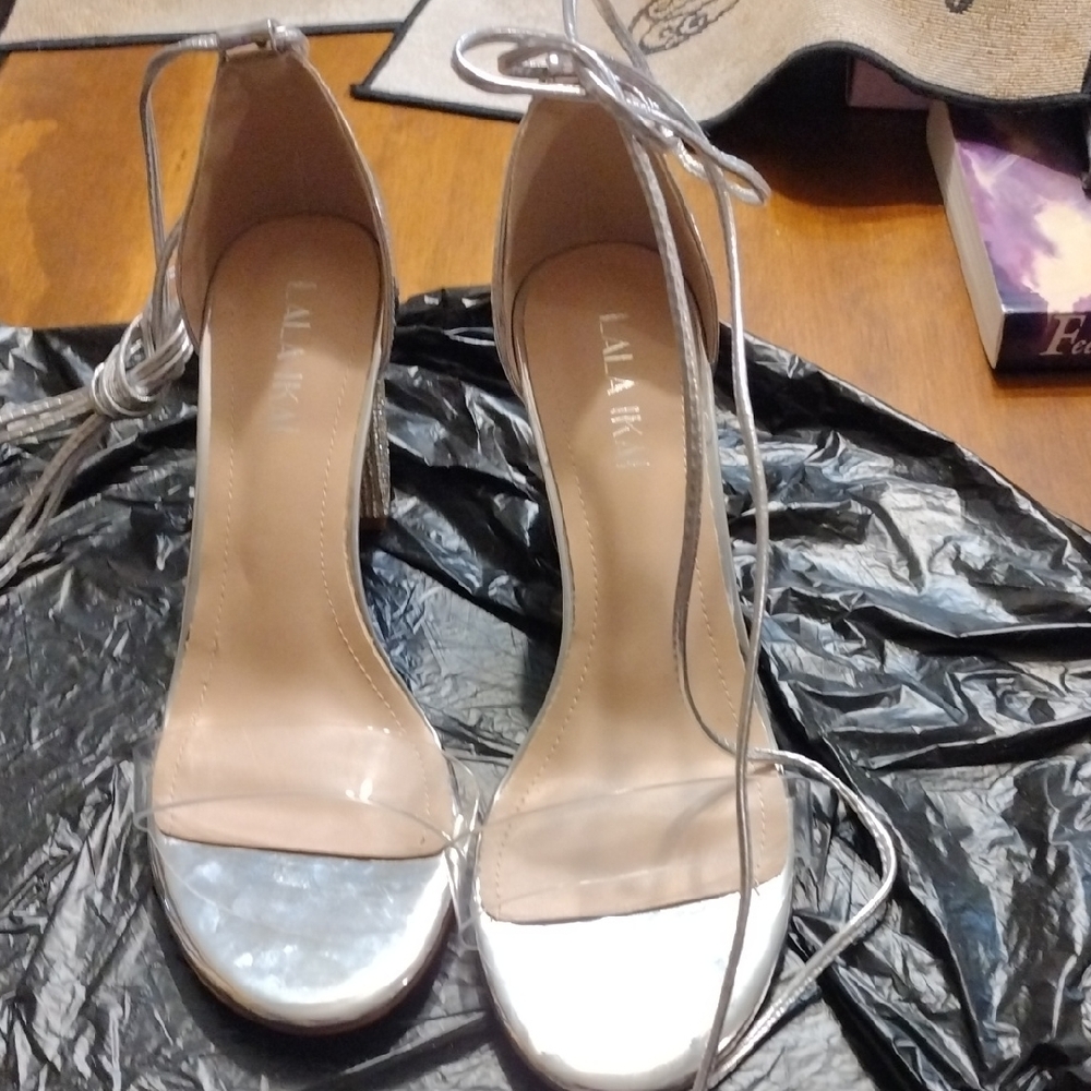 Lala Rika Silver Women's Heels